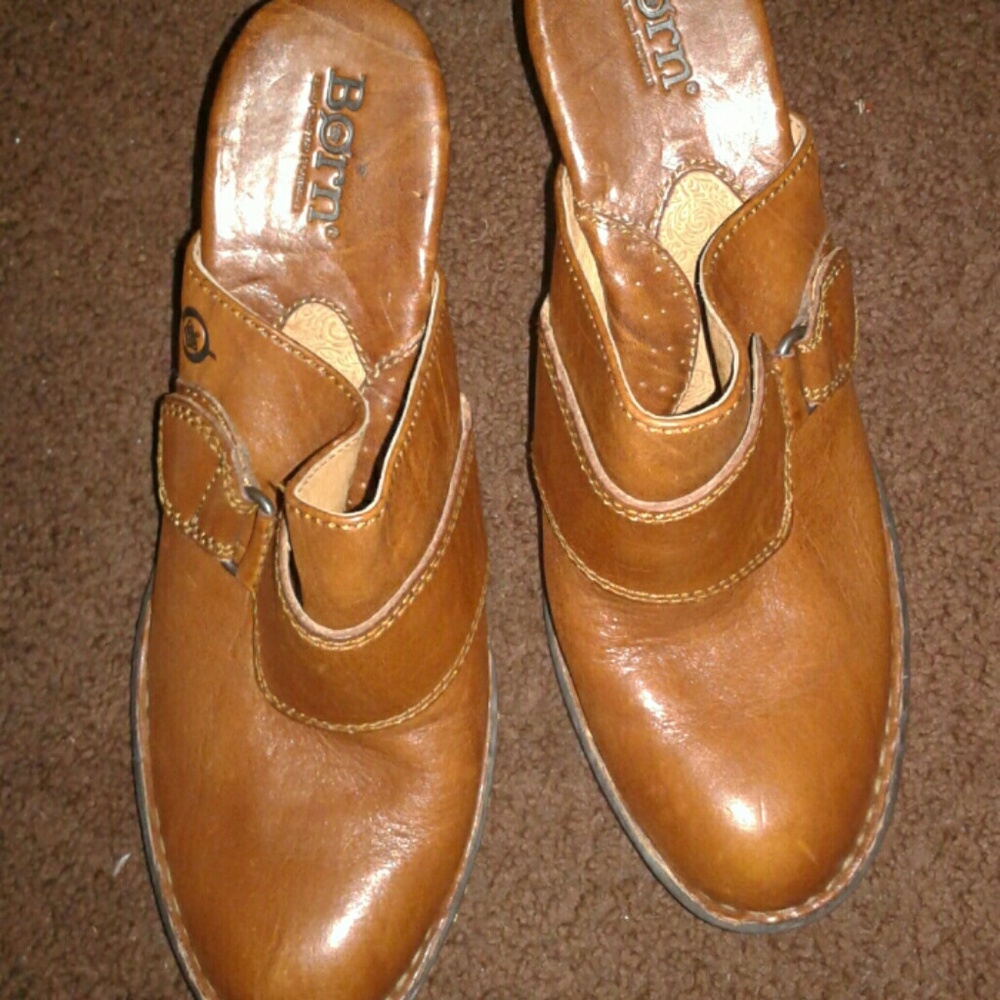 Quality leather clogs.